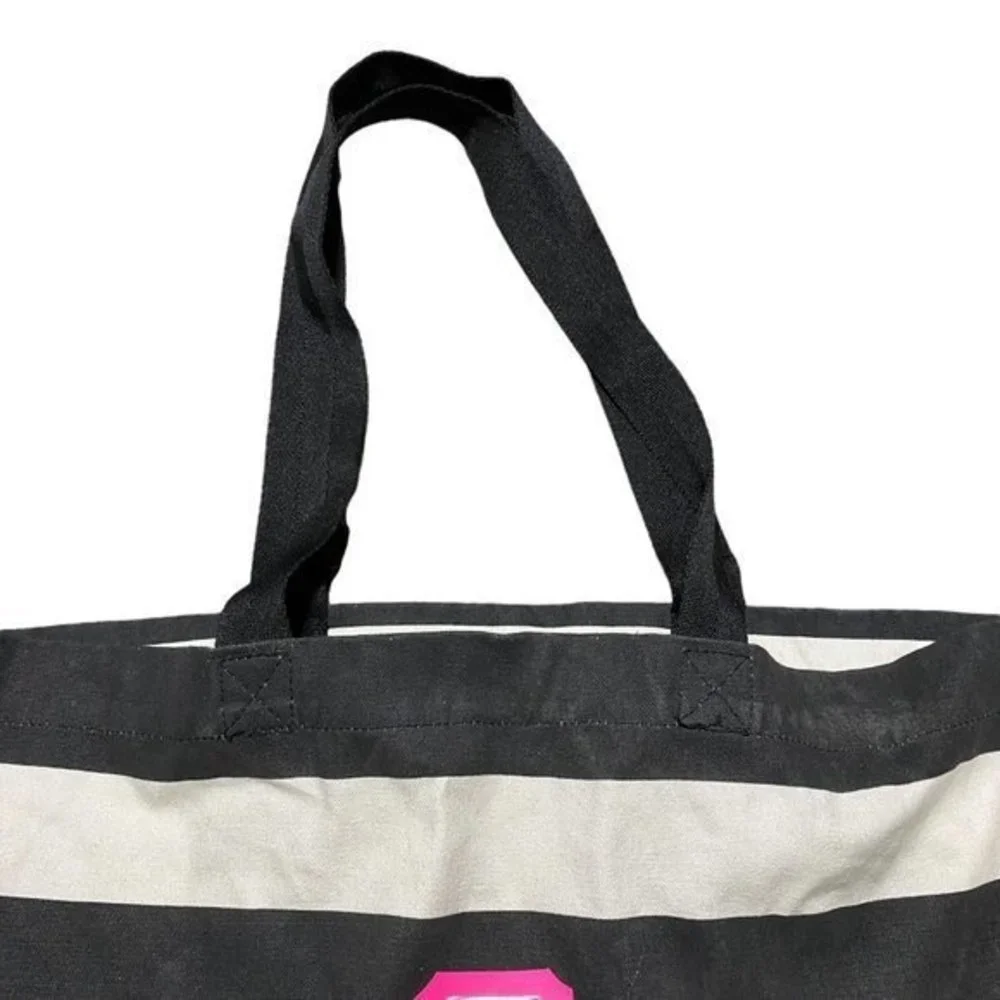 San Francisco Giants MLB Genuine‎ Merchandise Striped Tote Bag Black Cream Pink